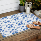 Floral Pleasure blue B Outdoor Rug Gallery Image 2