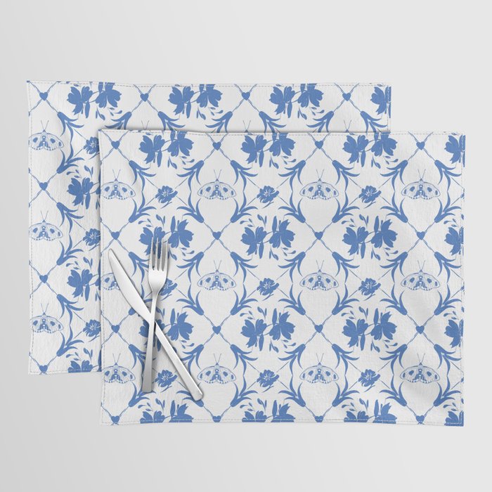 Floral Pleasure blue B Placemat Gallery Image 1