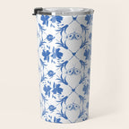 Floral Pleasure blue B Travel Mug Gallery Image 3