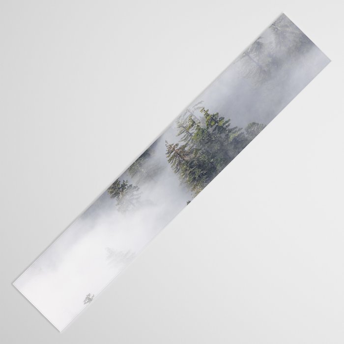 Forest In The Sky - Redwood National Park Foggy Trees Table Runner Gallery Image 3