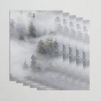 Forest In The Sky - Redwood National Park Foggy Trees Wrapping Paper Gallery Image 3