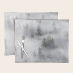 Forest In The Sky - Redwood National Park Foggy Trees Placemat Gallery Image 1