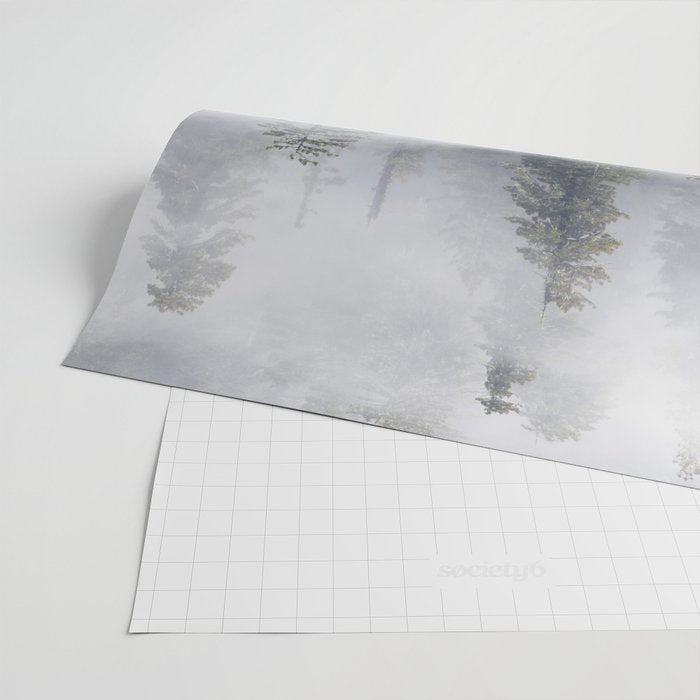 Forest In The Sky - Redwood National Park Foggy Trees Wrapping Paper Gallery Image 2