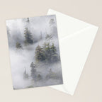 Forest In The Sky - Redwood National Park Foggy Trees Stationery Card Gallery Image 2