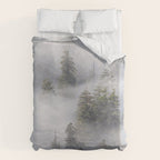 Forest In The Sky - Redwood National Park Foggy Trees Duvet Cover Gallery Image 6