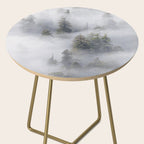 Forest In The Sky - Redwood National Park Foggy Trees Side Table Gallery Image 2