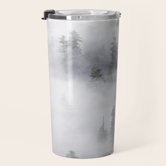 Forest In The Sky - Redwood National Park Foggy Trees Travel Mug Gallery Image 3