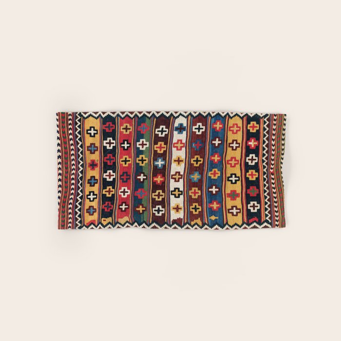 Qashqaâi Fars Southwest Persian Kilim Print Bath Towel Gallery Image 1