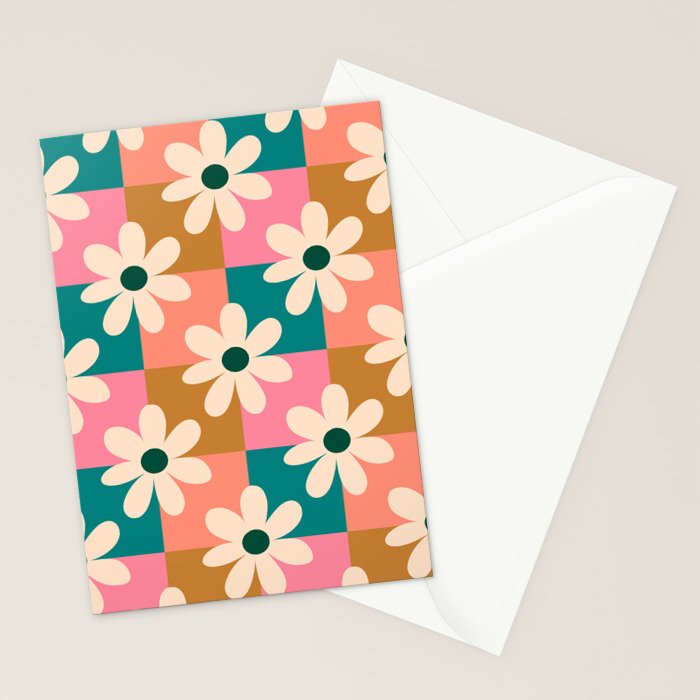 Daisy checkered - colors  Stationery Card Gallery Image 2