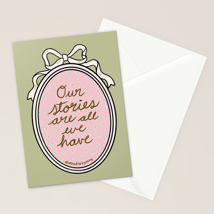 Our Stories Are All We Have in Pink Stationery Card Gallery Image 2