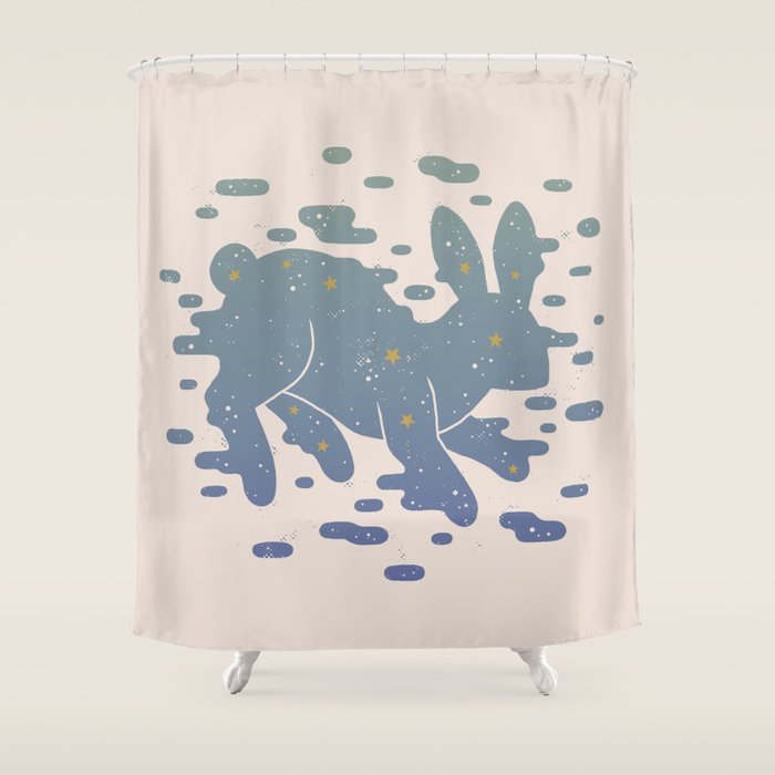 Lepus Constellation: Pastel Shower Curtain Gallery Image 1