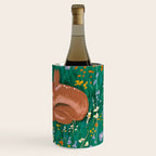 Sleeping Deer in Wildflower Meadow Whimsical Nature Illustration Wine Chiller Gallery Image 3
