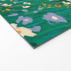 Sleeping Deer in Wildflower Meadow Whimsical Nature Illustration Welcome Mat Gallery Image 2