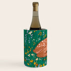 Sleeping Deer in Wildflower Meadow Whimsical Nature Illustration Wine Chiller Gallery Image 2