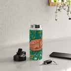 Sleeping Deer in Wildflower Meadow Whimsical Nature Illustration Water Bottle Gallery Image 4