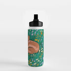Sleeping Deer in Wildflower Meadow Whimsical Nature Illustration Water Bottle Gallery Image 2