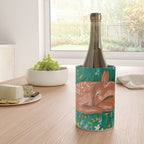 Sleeping Deer in Wildflower Meadow Whimsical Nature Illustration Wine Chiller Gallery Image 4