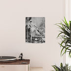 Eyes wide open, Lillian Russell, 1895 seated masquerade ball portrait black and white photograph Poster Gallery Image 2