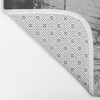 Eyes wide open, Lillian Russell, 1895 seated masquerade ball portrait black and white photograph Bath Mat Gallery Image 2