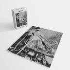 Eyes wide open, Lillian Russell, 1895 seated masquerade ball portrait black and white photograph Jigsaw Puzzle Gallery Image 2
