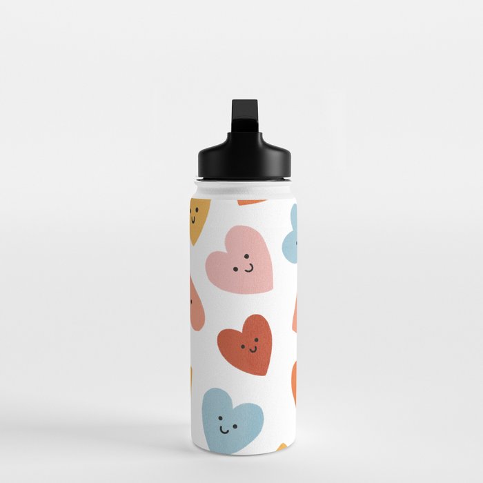 Happy Smiley Heart Water Bottle Gallery Image 3