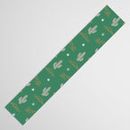 Retro cactus plant art pattern Table Runner Gallery Image 3