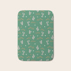Retro cactus plant art pattern Bath Mat Gallery Image 1