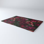 Vintage & Shabby Chic - Night Botanical Flower Roses Garden Rug Gallery Image 3