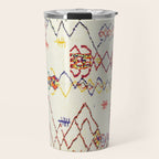 Red Yellow Abstract Antique Colorful Moroccan Rug Print Travel Mug Gallery Image 1