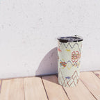 Red Yellow Abstract Antique Colorful Moroccan Rug Print Travel Mug Gallery Image 4