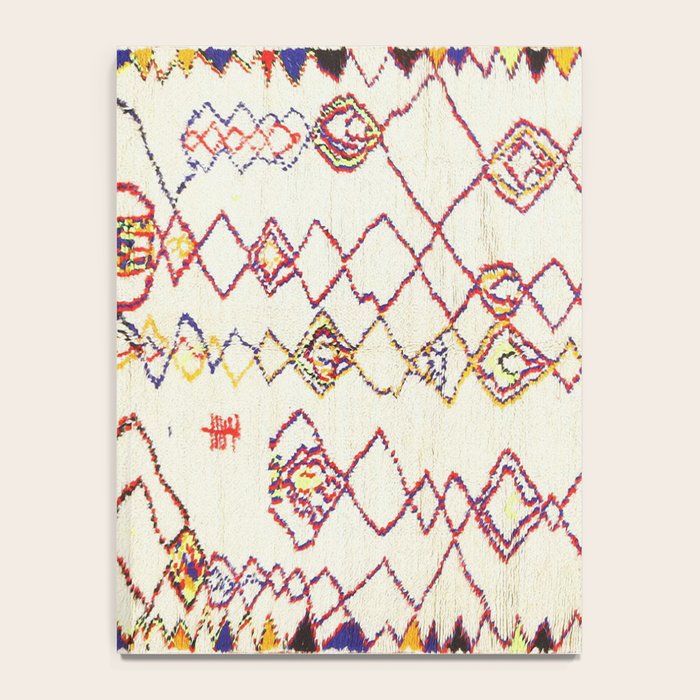 Red Yellow Abstract Antique Colorful Moroccan Rug Print Notebook Gallery Image 4