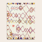 Red Yellow Abstract Antique Colorful Moroccan Rug Print Notebook Gallery Image 4