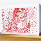 Watercolor Red Rhythm Wall Mural Gallery Image 2