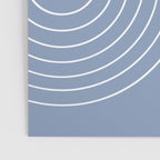 Minimal Line Curvature XIII Natural Blue Mid Century Modern Arch Abstract Poster Gallery Image 3
