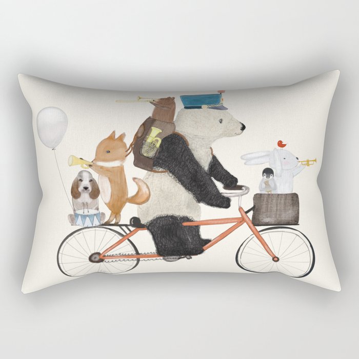 off to band camp Rectangular Pillow Gallery Image 1