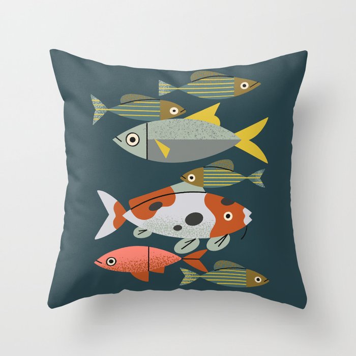 Pond Fishes Throw Pillow Gallery Image 6