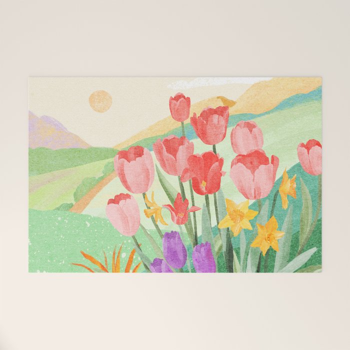 Wildflower Field Welcome Mat Gallery Image 1