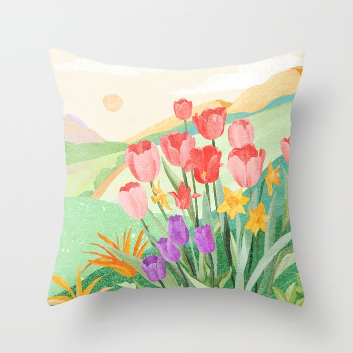Wildflower Field Throw Pillow Gallery Image 6