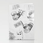 Playing a Game of Cards | Black and White Summer Sunshine Outside Games Photography Art Print Stationery Card Gallery Image 2