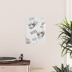 Playing a Game of Cards | Black and White Summer Sunshine Outside Games Photography Art Print Poster Gallery Image 2