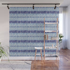 Wiggle Lines - Blue Color Wall Mural Gallery Image 1
