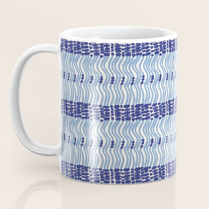 Wiggle Lines - Blue Color Coffee Mug Gallery Image 3