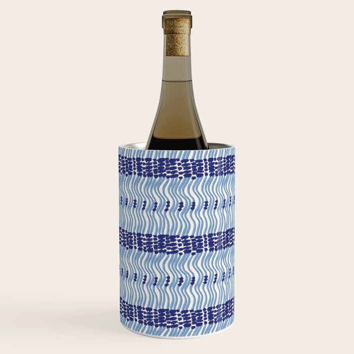Wiggle Lines - Blue Color Wine Chiller Gallery Image 3