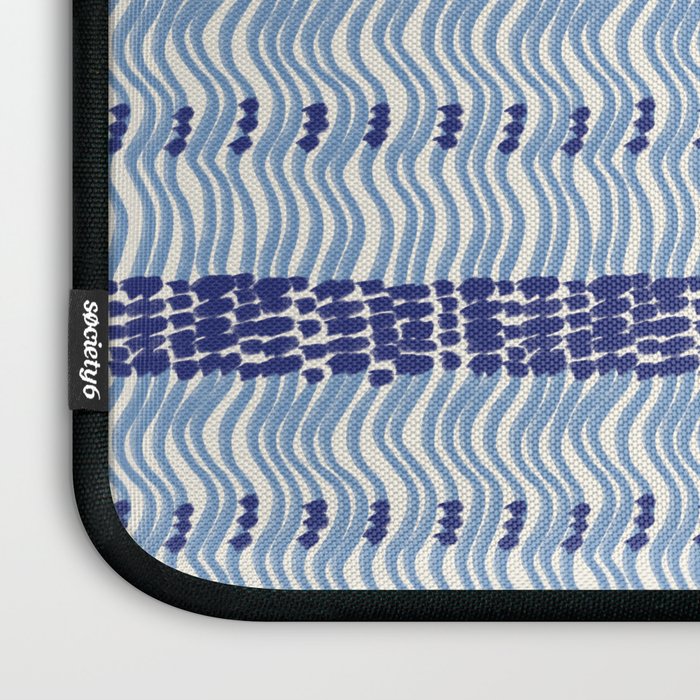 Wiggle Lines - Blue Color Laptop Sleeve Gallery Image 3