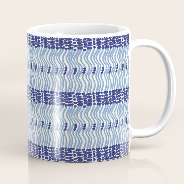 Wiggle Lines - Blue Color Coffee Mug Gallery Image 1