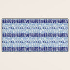 Wiggle Lines - Blue Color Desk Mat Gallery Image 3