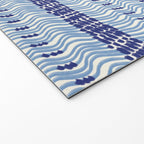 Wiggle Lines - Blue Color Welcome Mat Gallery Image 2