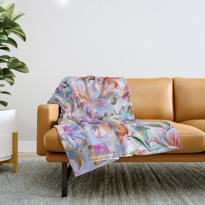 Glittering Blossoms  Throw Blanket Gallery Image 1