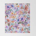 Glittering Blossoms  Throw Blanket Gallery Image 2