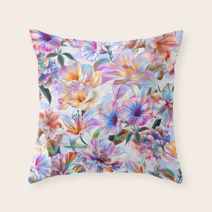 Glittering Blossoms  Throw Pillow Gallery Image 6